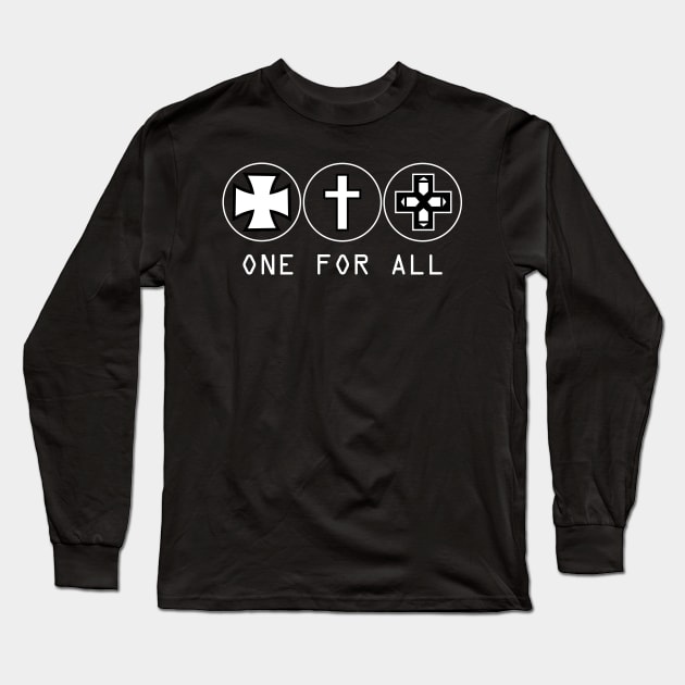 One For All (Dark Background) Long Sleeve T-Shirt by HiLoDesigns